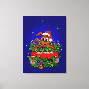 Weihnachtskaninchen Leinwanddruck