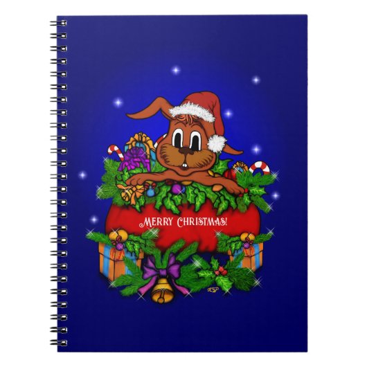Weihnachtskaninchen Notizblock (Vorderseite)