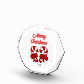 Weihnachtskaninchen Octagonal Foto Block (Rechts)