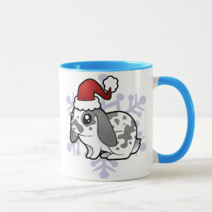 Weihnachtskaninchen (schlaffer Ohr glattes Fell) Tasse