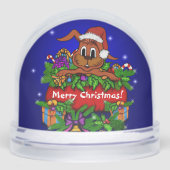 Weihnachtskaninchen Schneekugeln (Vorderseite)