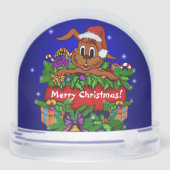 Weihnachtskaninchen Schneekugeln (Rückseite)