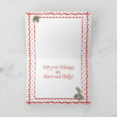 Weihnachtskaninchen & Weihnachtsfeiertag Niedliche Feiertagskarte (Innenseite)