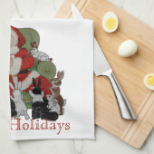 Weihnachtskaninchen Weihnachtsfeiertage Sonniges H Geschirrtuch (Viertel Falte)