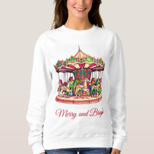 Weihnachtskanzel in Candy Streifen Sweatshirt