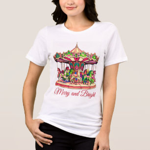 Weihnachtskanzel in Candy Streifen Tri-Blend Shirt