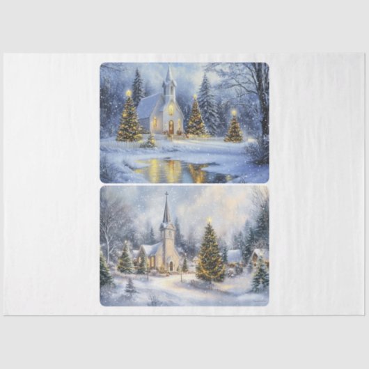 Weihnachtskapelle Seidenpapier (Vorderseite)