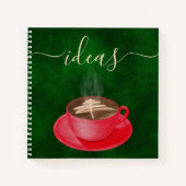 Weihnachtskappuccino-Kaffee Notizblock (Vorderseite)