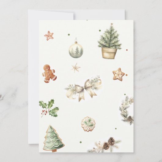 Weihnachtskapsel Note Kapsel Note Message Card Einladung (Rückseite)