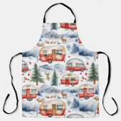 Weihnachtskarawane, Schnee, Hirsche Schürze (Vorderseite)