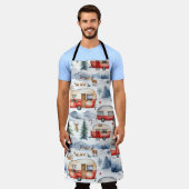 Weihnachtskarawane, Schnee, Hirsche Schürze (Getragen)
