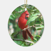 WeihnachtsKardinal Keramik Ornament (Links)