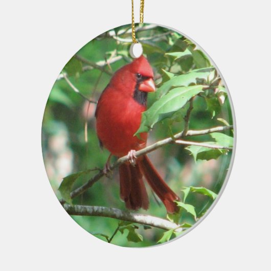 WeihnachtsKardinal Keramik Ornament (Links)