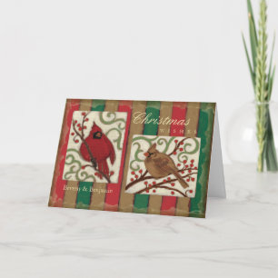 WeihnachtsKardinal Personalisiert Feiertagskarte