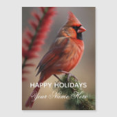 Weihnachtskardinal Personalisierte Foto-Magnetkart Magnetkarte (Vorderseite)