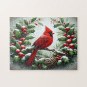 Weihnachtskardinal Puzzle (Horizontal)
