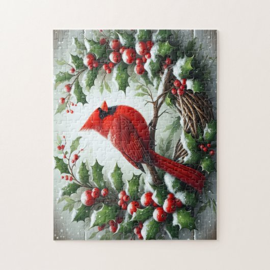 Weihnachtskardinal Puzzle (Vertikal)