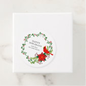 Weihnachtskardinal, Weihnachtsstern-Kranz Urlaub Geschenkanhänger (Beispiel)