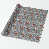 Weihnachtskardinäle auf einem Winterbaumzweig Geschenkpapier (Ungerollt)