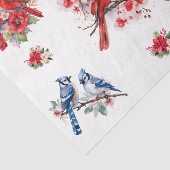 Weihnachtskardinäle Blaue Vögel Elemente Decoupage Seidenpapier (Ausschnitt)