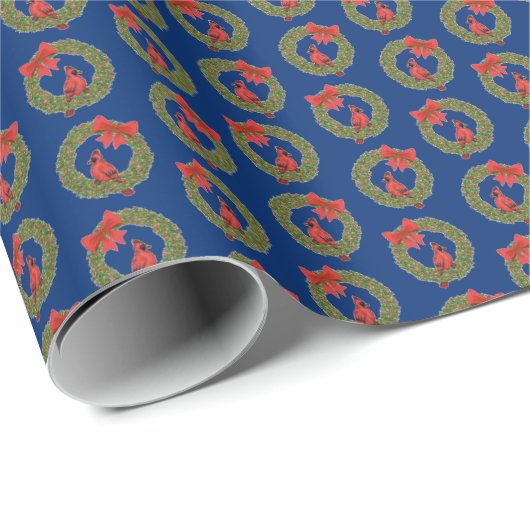Weihnachtskardinäle geschenkpapier (Rolleneckpunkt)