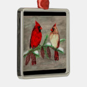 WeihnachtsKardinäle Ornament Aus Metall (Rechts)