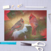 WeihnachtsKardinäle Seidenpapier (Handwerk)