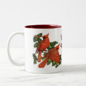 WeihnachtsKardinäle Zweifarbige Tasse (Links)