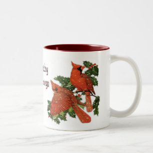 WeihnachtsKardinäle Zweifarbige Tasse