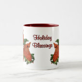 WeihnachtsKardinäle Zweifarbige Tasse (Mittel)