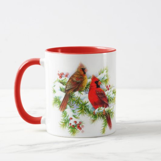 WeihnachtsKardinals-Tasse Tasse (Links)