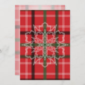 Weihnachtskariert Dankeskarte (Vorne/Hinten)