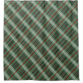 WeihnachtsKariert Duschvorhang (Vorderseite)