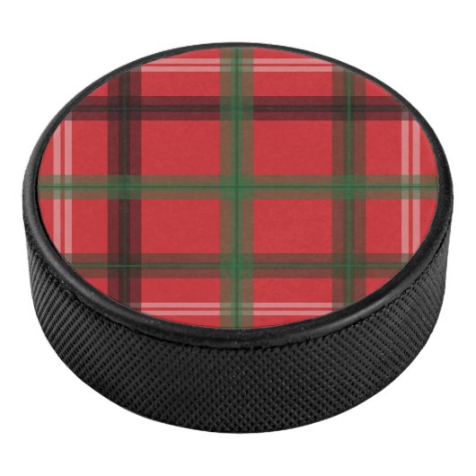 Weihnachtskariert Eishockey Puck (3/4)