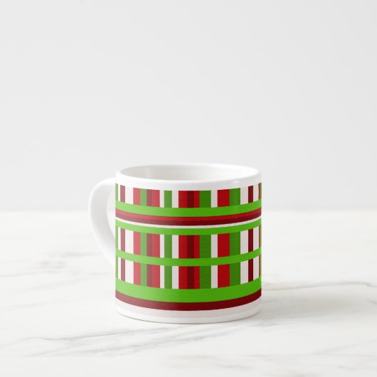 WeihnachtsKariert Espressotasse (Vorderseite Links)