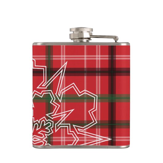 Weihnachtskariert Flachmann (Rückseite)