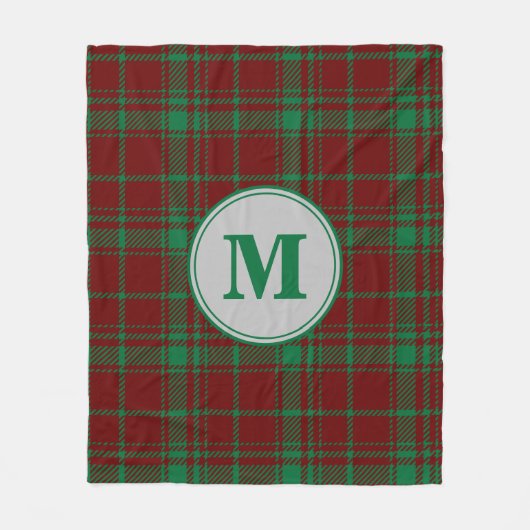 WeihnachtsKariert Fleecedecke (Vorderseite)