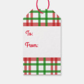 WeihnachtsKariert Geschenkanhänger (Rückseite)