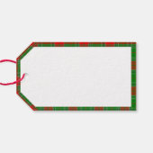 Weihnachtskariert Geschenkanhänger (Rückseite Horizontal)
