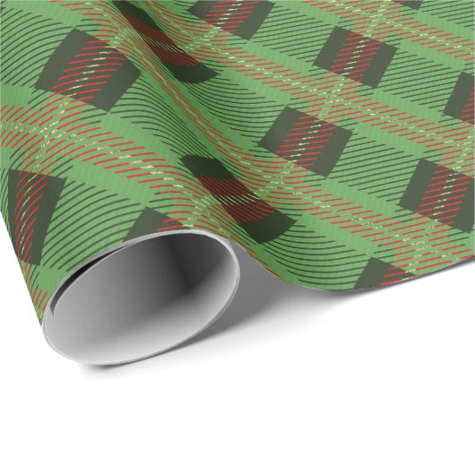 WeihnachtsKariert Geschenkpapier (Rolleneckpunkt)