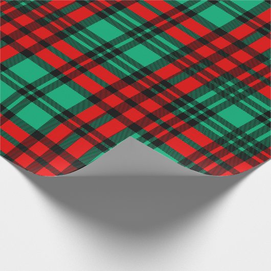 WeihnachtsKariert Geschenkpapier (Ecke)