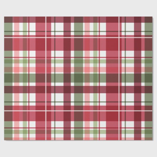 WeihnachtsKariert Geschenkpapier (Flach)