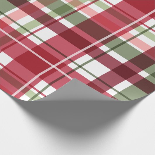 WeihnachtsKariert Geschenkpapier (Ecke)