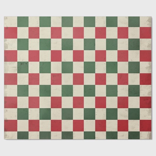 Weihnachtskariert Geschenkpapier (Flach)