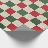 Weihnachtskariert Geschenkpapier (Ecke)