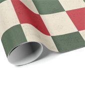 Weihnachtskariert Geschenkpapier (Rolleneckpunkt)