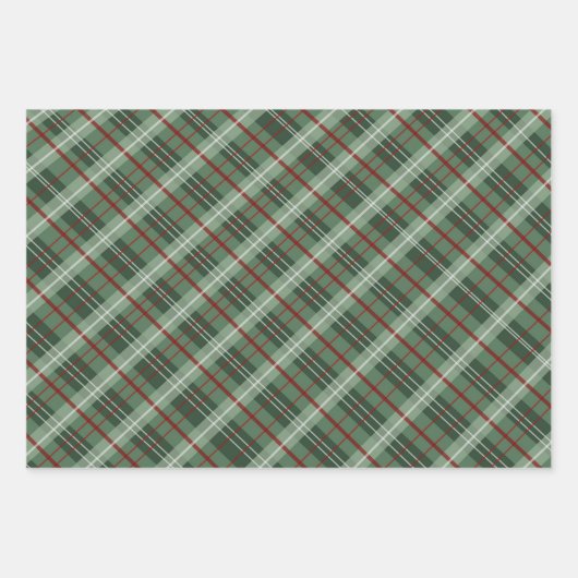 WeihnachtsKariert Geschenkpapier Set (Vorderseite 2)