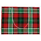 WeihnachtsKariert Große Geschenktüte (Rückseite)