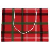 Weihnachtskariert Große Geschenktüte (Vorderseite)