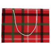 Weihnachtskariert Große Geschenktüte (Rückseite)